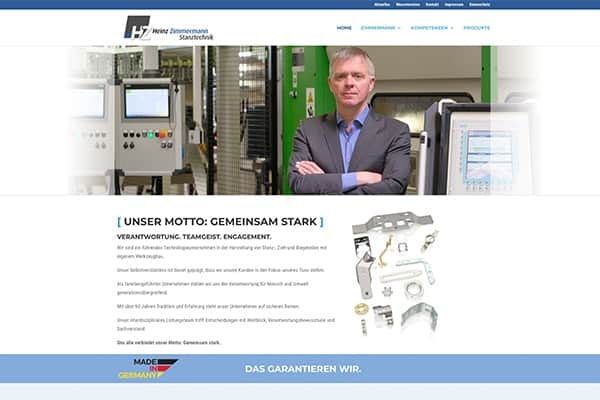 Website Heinz Zimmermann GmbH
